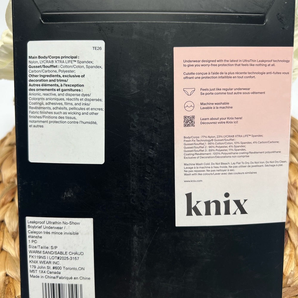 KNIX Leakproof UltraThin No Show Boybrief Period Underwear Warm Sand Size S NWT - Picture 2 of 11